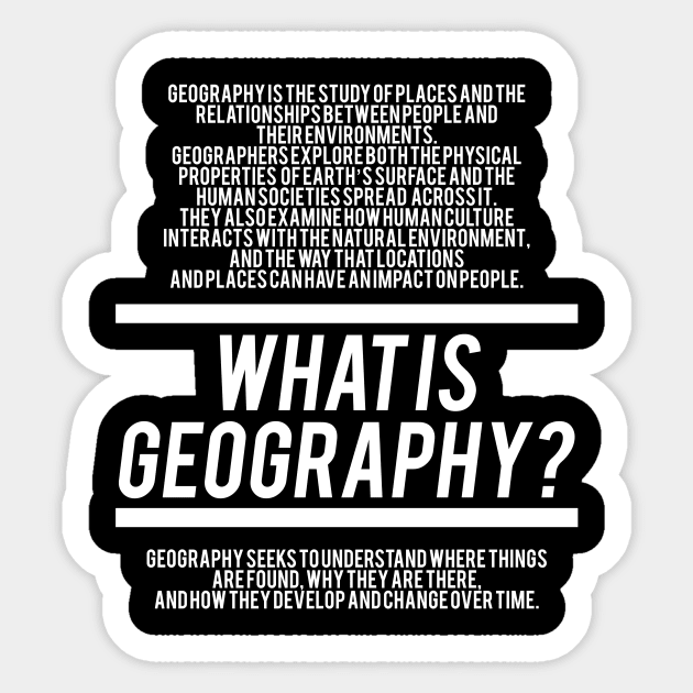 Geography Defined - Geography Teacher Sticker by Hidden Verb